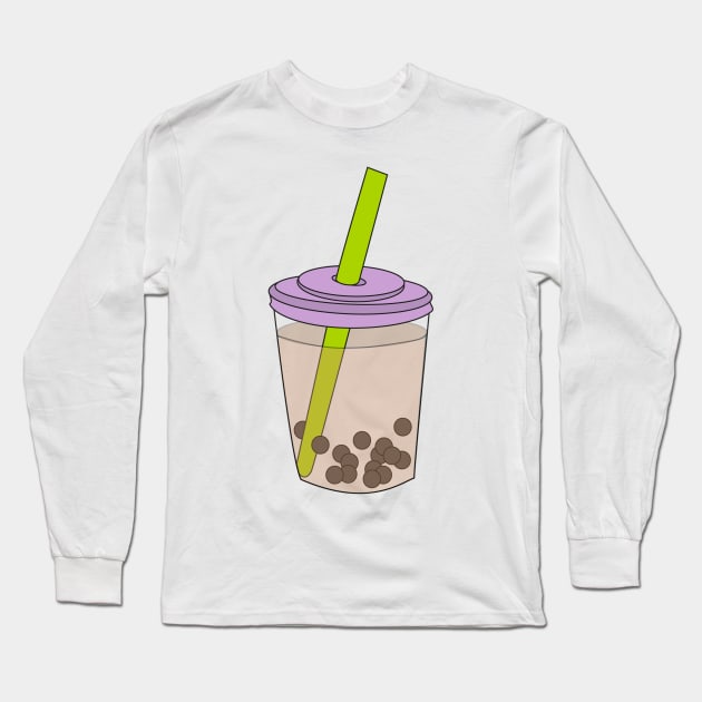 Bubble Tea Long Sleeve T-Shirt by skycloudpics